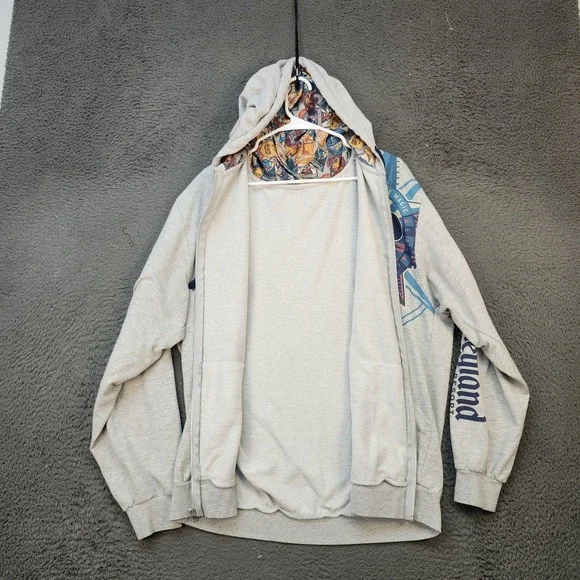 Disneyland Resort Hoodie Mens XL Mickey Mouse Zip Up Sweatshirt Jacket Pullover - Picture 3 of 8